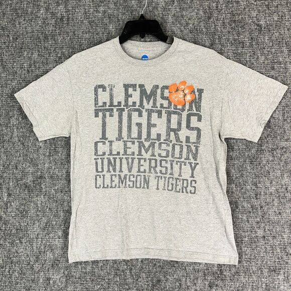 Clemson Shirt Mens Large‎ Gray Tigers NCAA University College Alumni Football - Picture 1 of 10